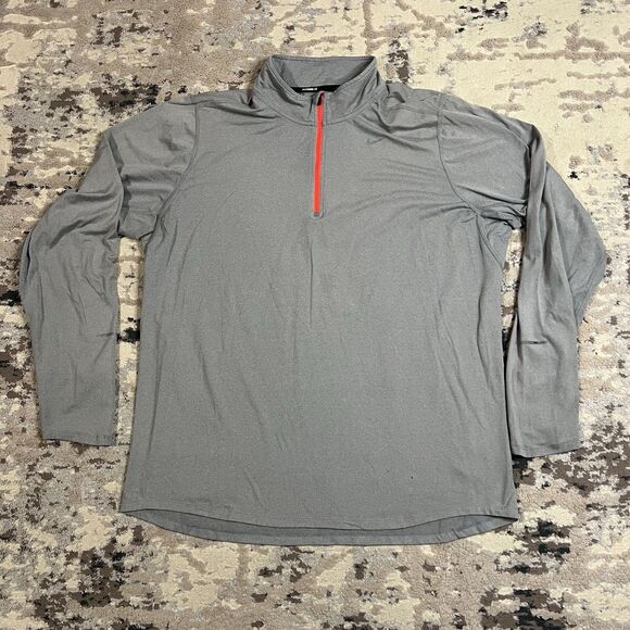 Nike Element Sweater Mens Medium Red Orange 1/4 Zip Pullover Dri-FIT Running XL - Picture 1 of 14